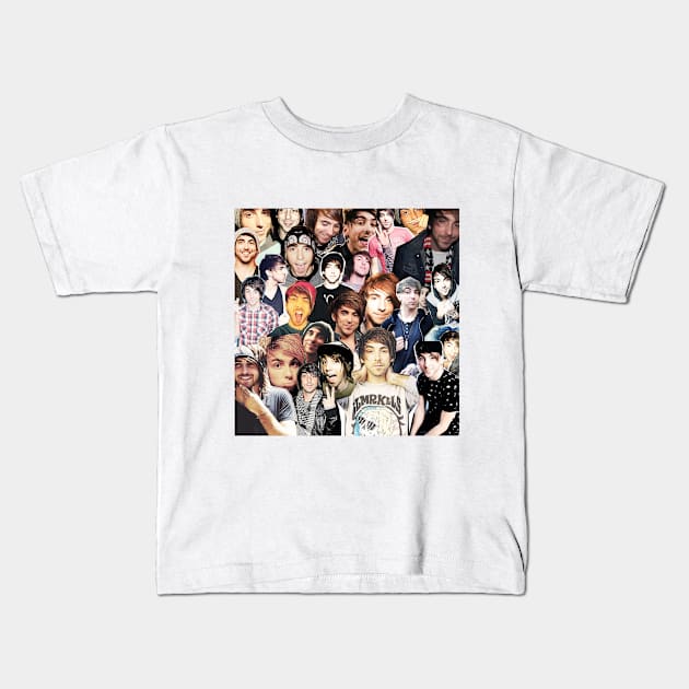 Alex Gaskarth Collage Kids T-Shirt by lunalovebad